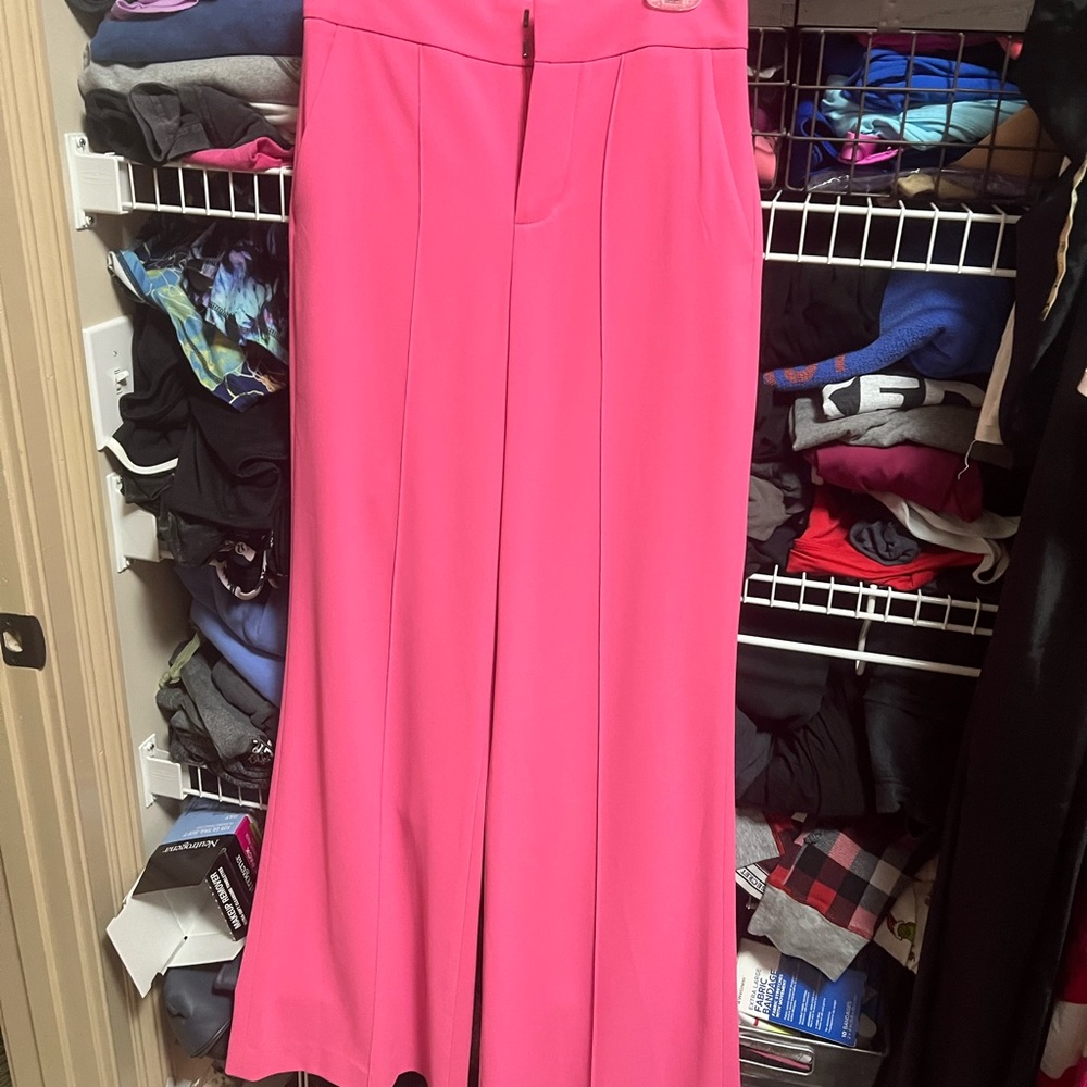 Alice + Olivia Vibrant Pink Wide Leg Pants - Picture 2 of 4